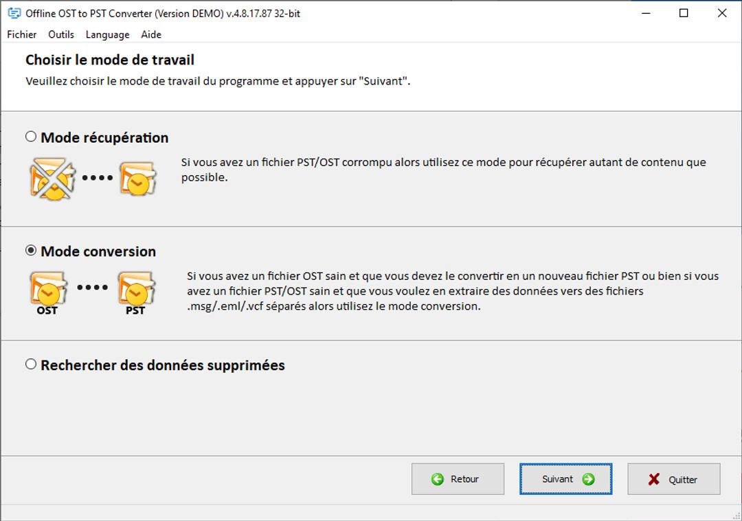 Comment convertir un fichier Outlook OST en un fichier PST — free download