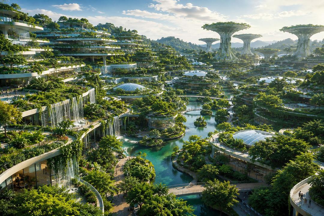 Verdancia : la ville verte futuriste où la nature a repris le pouvoir