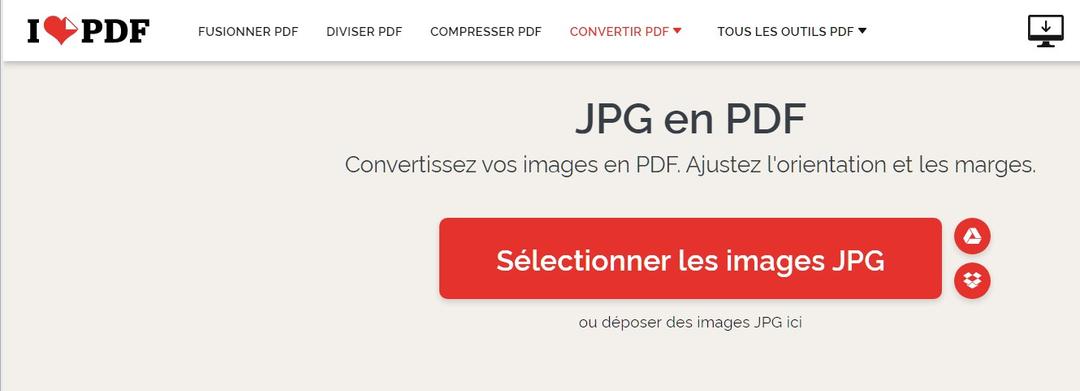 Comment convertir une image Jpeg en PDF