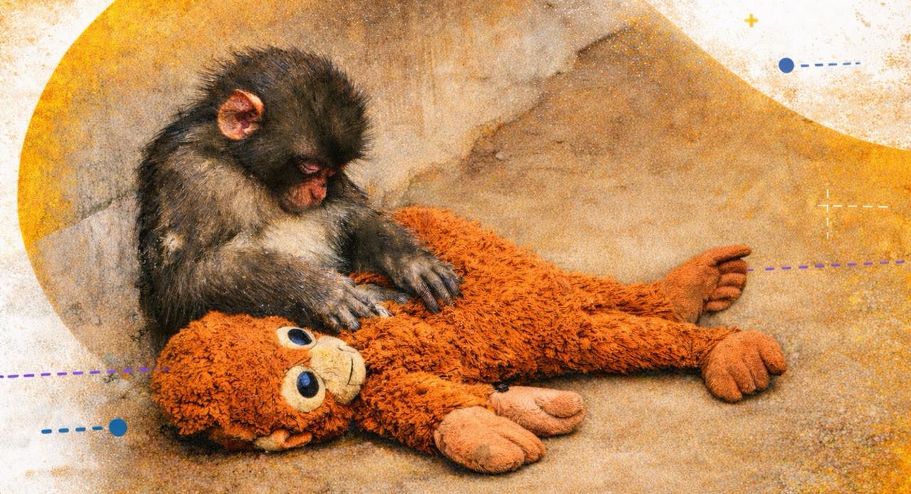 Abandonné à la naissance, harcelé par ses congénères : pourquoi Punch ne lâche pas sa peluche ? La science répond