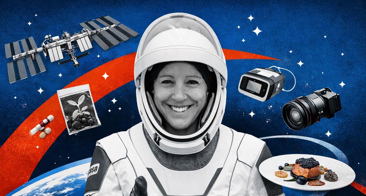 Graines, capteurs, plats français : le contenu surprenant des bagages de Sophie Adenot pour la Station spatiale