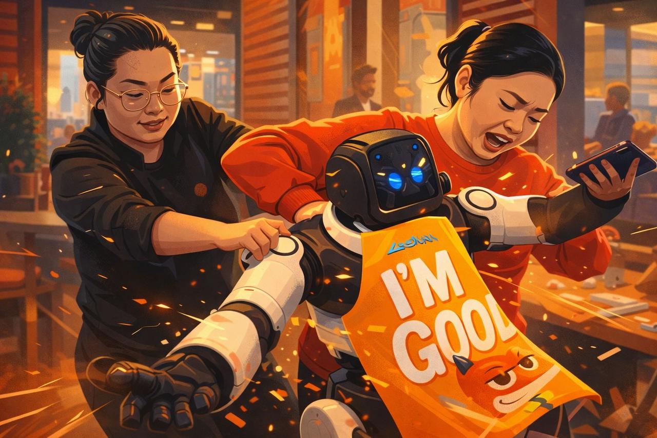 Derrière cette scène presque comique, un robot a perdu les pédales… et ce n’est pas anodin