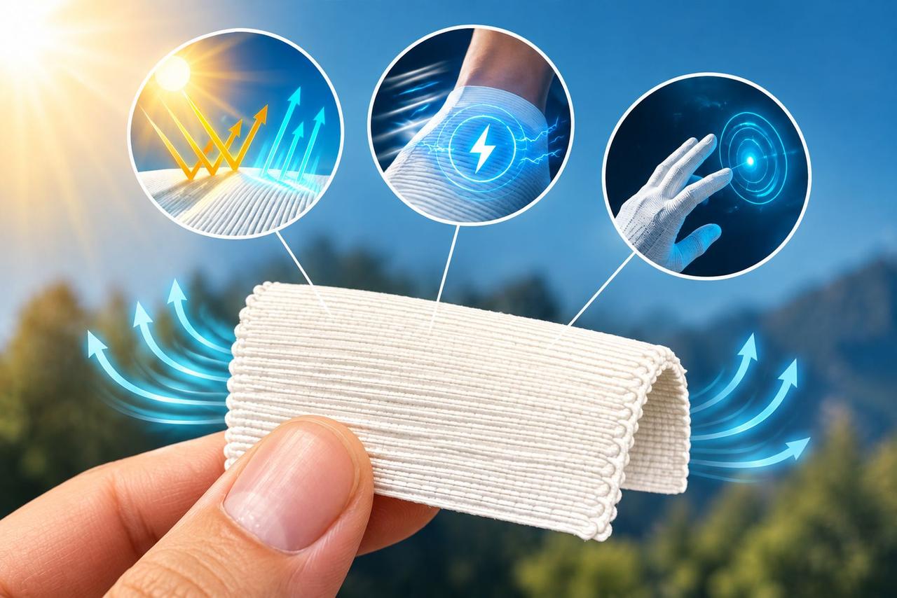 Ce nouveau tissu transforme vos mouvements en électricité tout en vous rafraîchissant jusqu’à 6 °C !