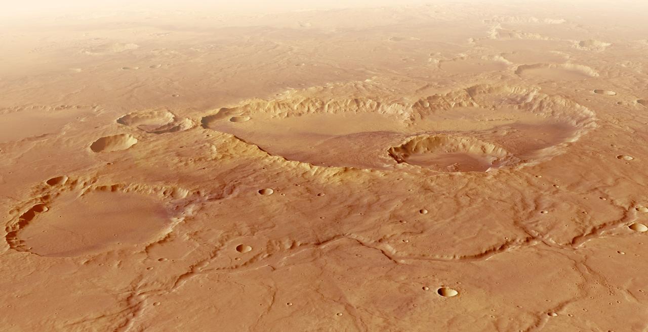 Le cratère de « Seul sur Mars » se dévoile dans un voyage saisissant au-dessus de la planète rouge