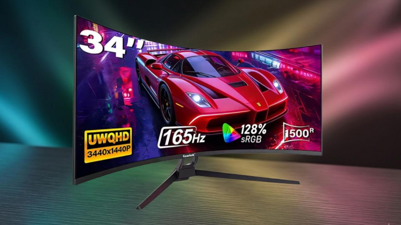 Un set up panoramique pour moins de 260 euros avec cet écran Gawfolk incurvé de 34 pouces