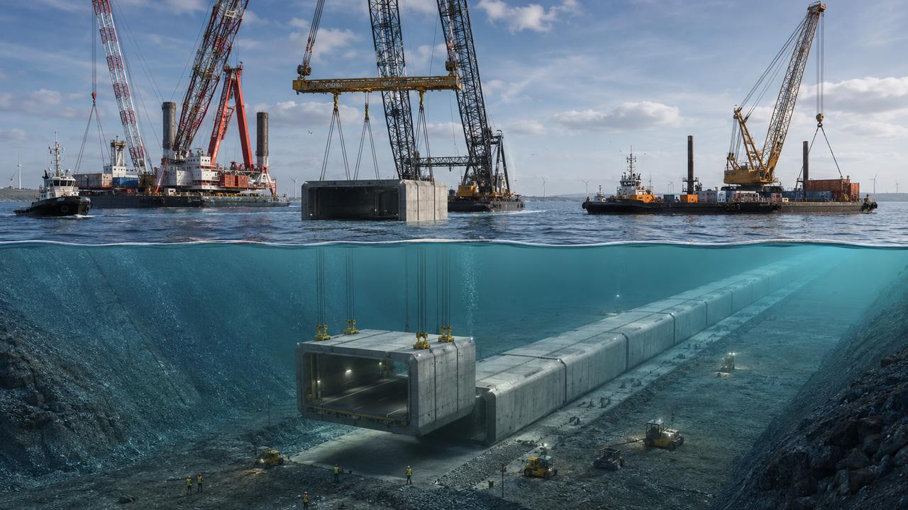 C’est un chantier colossal : un tunnel géant est en construction en le déposant au fond de la mer Baltique
