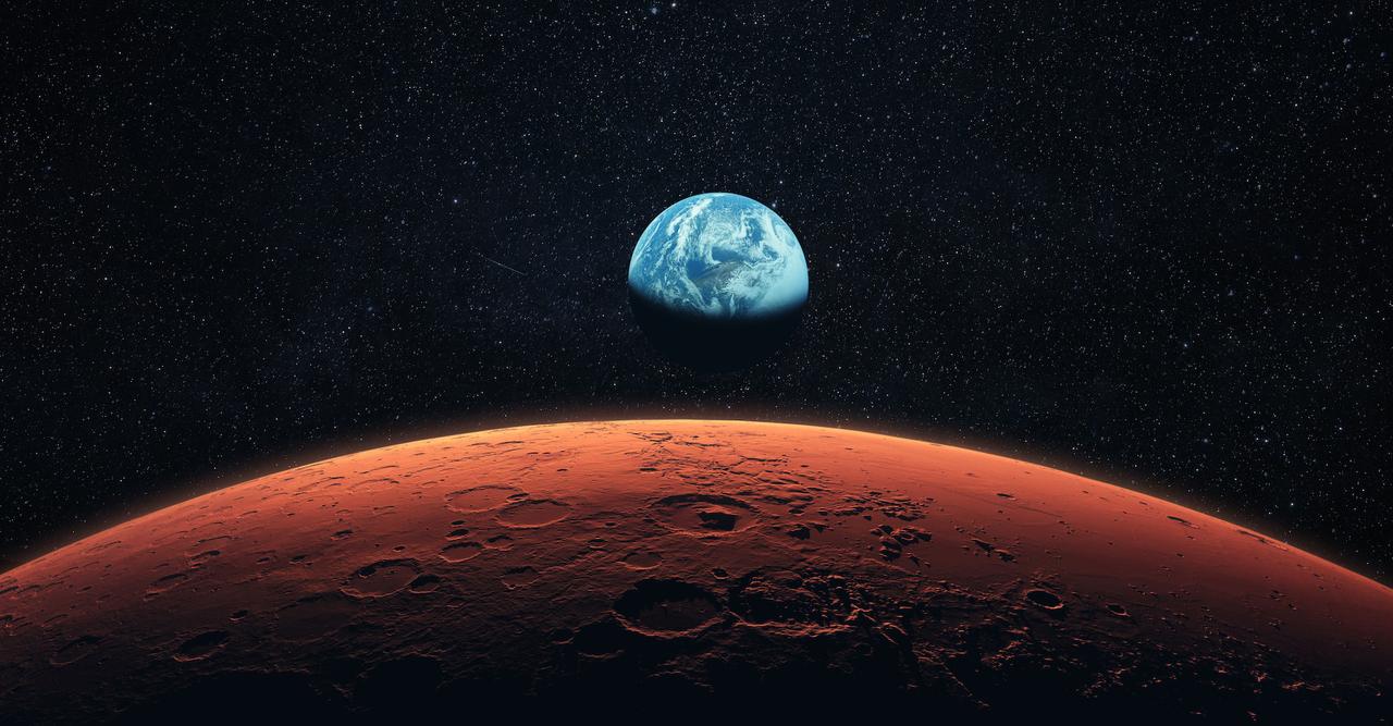 L'ESA publie une nouvelle image de la Terre prise depuis Mars, image size:1280x667