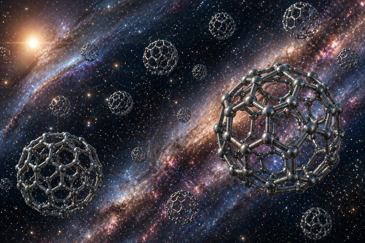 Le télescope James-Webb observe une nébuleuse fascinante où brillent les mythiques molécules en forme de ballon de football