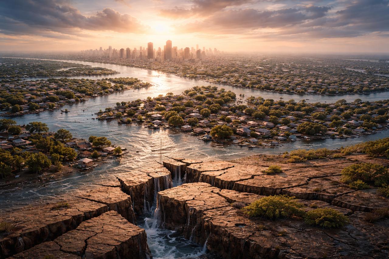 La terre s’enfonce plus vite que la mer ne monte dans ces régions clés du globe