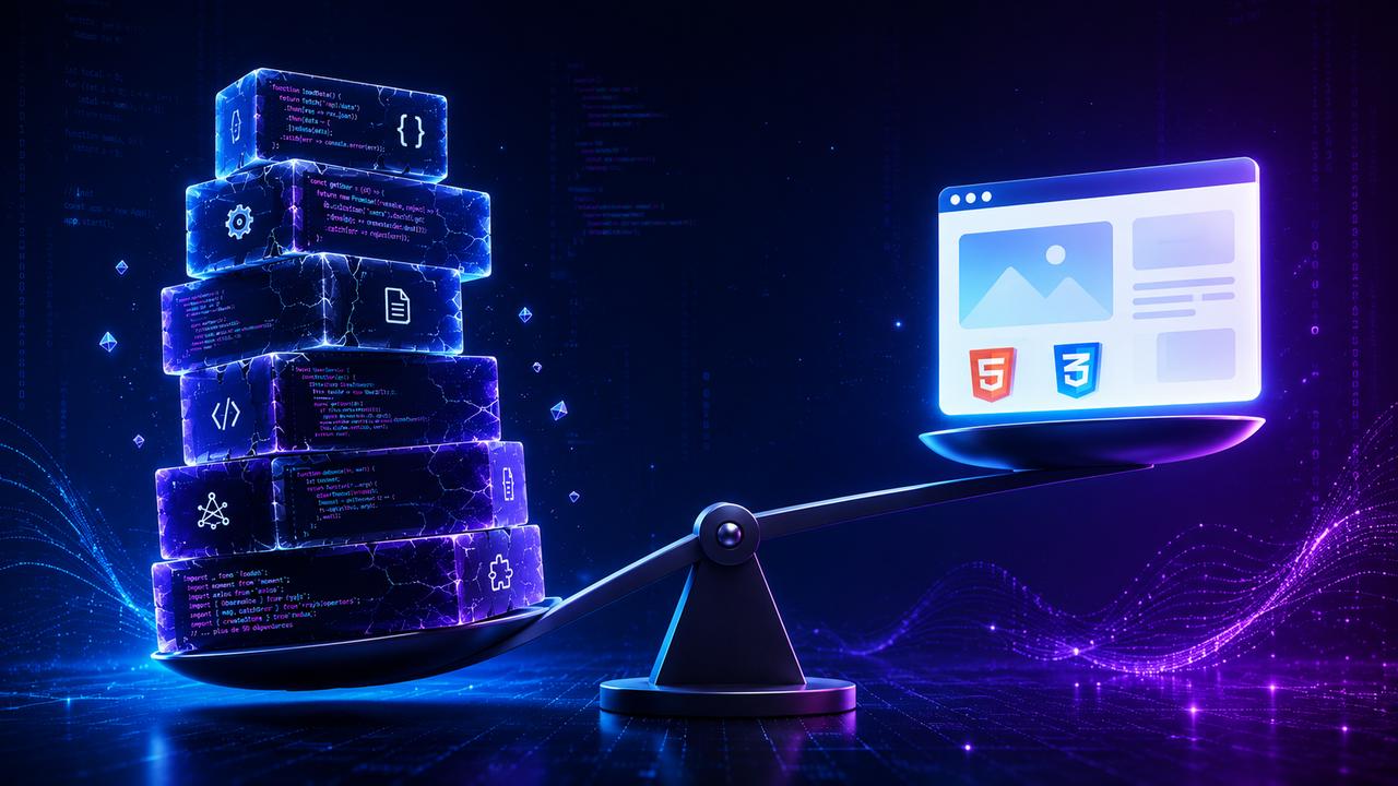 Framework JavaScript inutile : ce qu’il coûte vraiment à votre site et à ses visiteurs