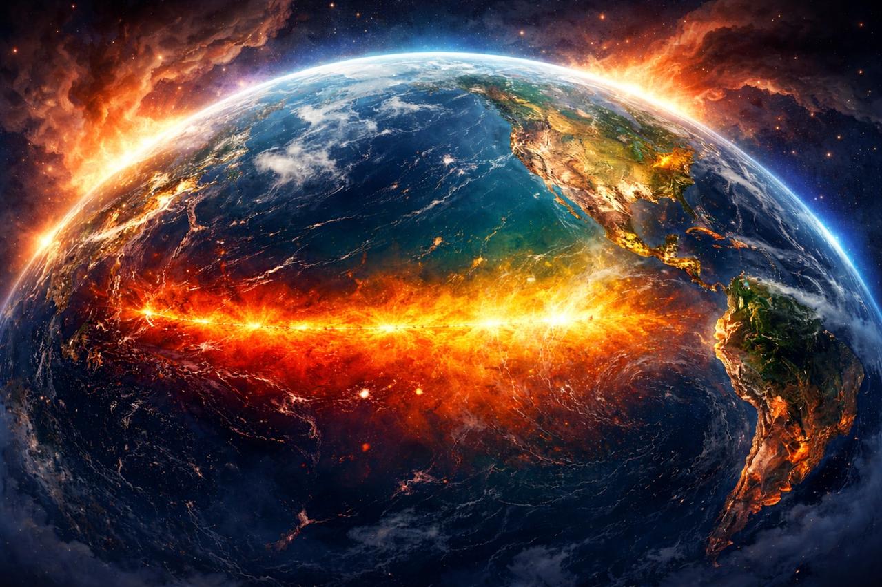 Toutes les conditions sont réunies pour le déclenchement d'un super El Niño avant l'automne. © Karine Durand, chatgpt