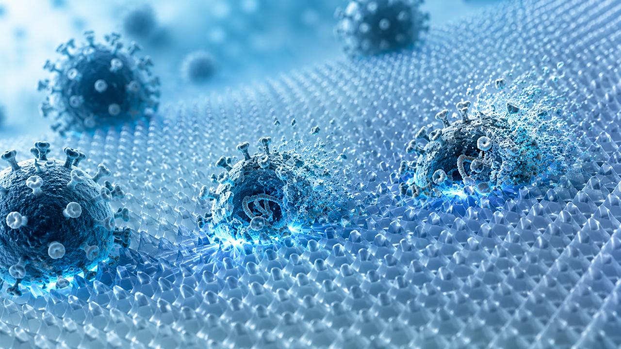 Des chercheurs inventent un film plastique nanotexturé qui tue les virus par simple contact !