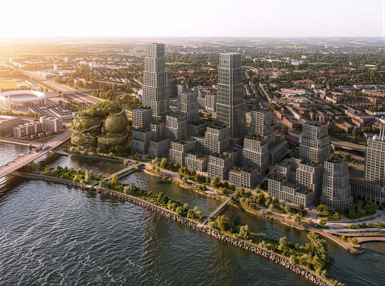 Le Rotterdam ROCKS! devrait être installé sur les bords de la Meuse. © MVRDV Winy Maas, Jacob van Rijs, Nathalie de Vries