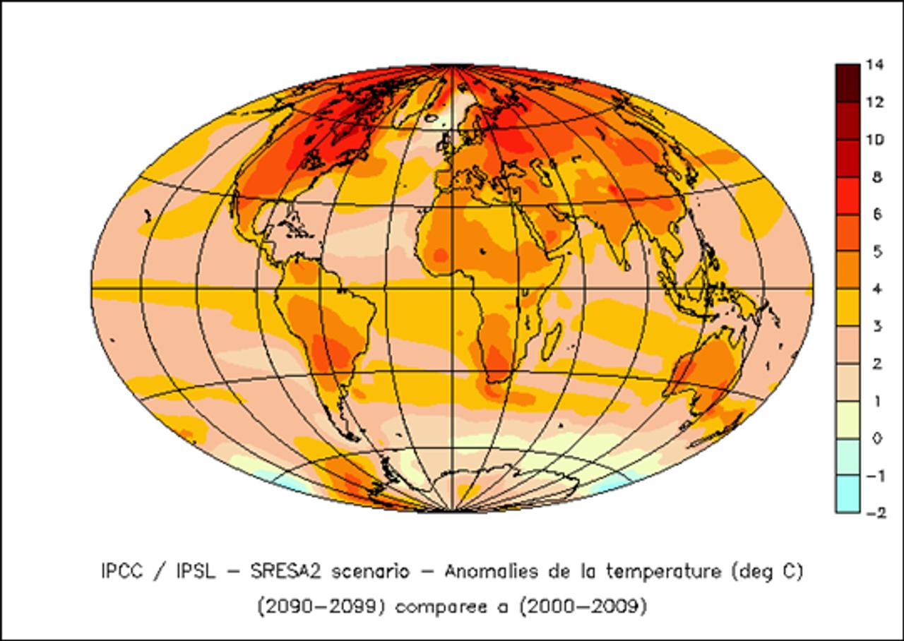 Simulation d&#39;évolution des températures
