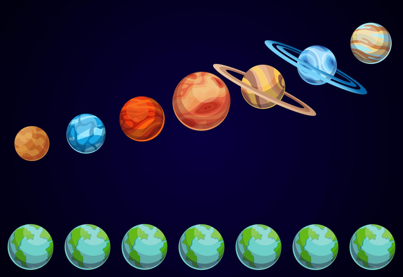 Combien de temps faut-il pour atteindre chaque planète du Système solaire  depuis la Terre ?, image size:1280x882