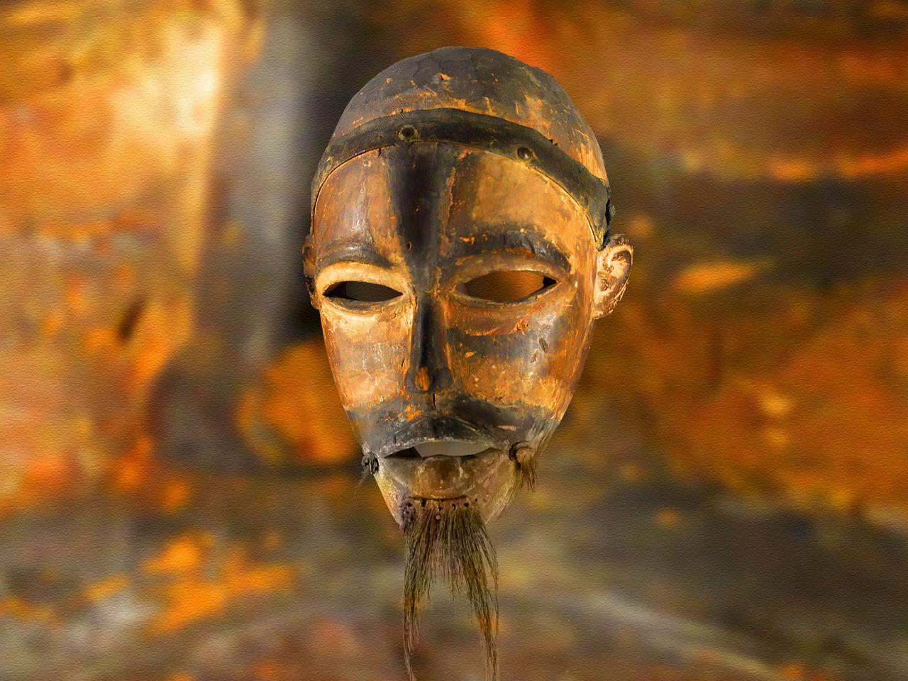 Masque africain du Congo, image size:1280x960