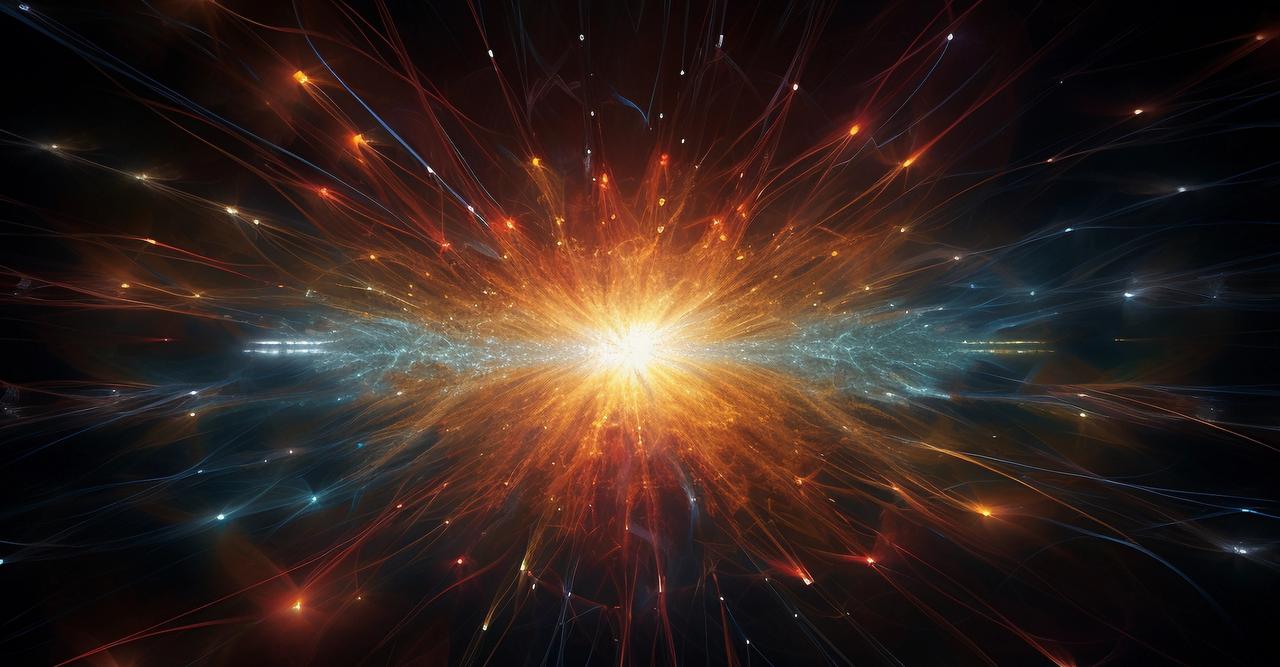 Illustration générée par une IA de l&#39;explosion d&#39;une étoile en supernova.&amp;nbsp;© Marco Attano, Adobe Stock