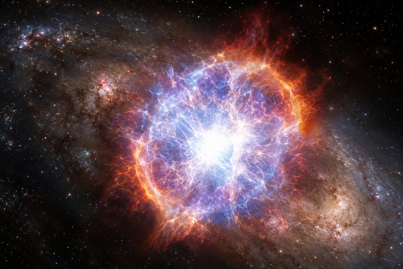 Une étrange supernova a mis à nu les couches d'une étoile, révélant un secret caché