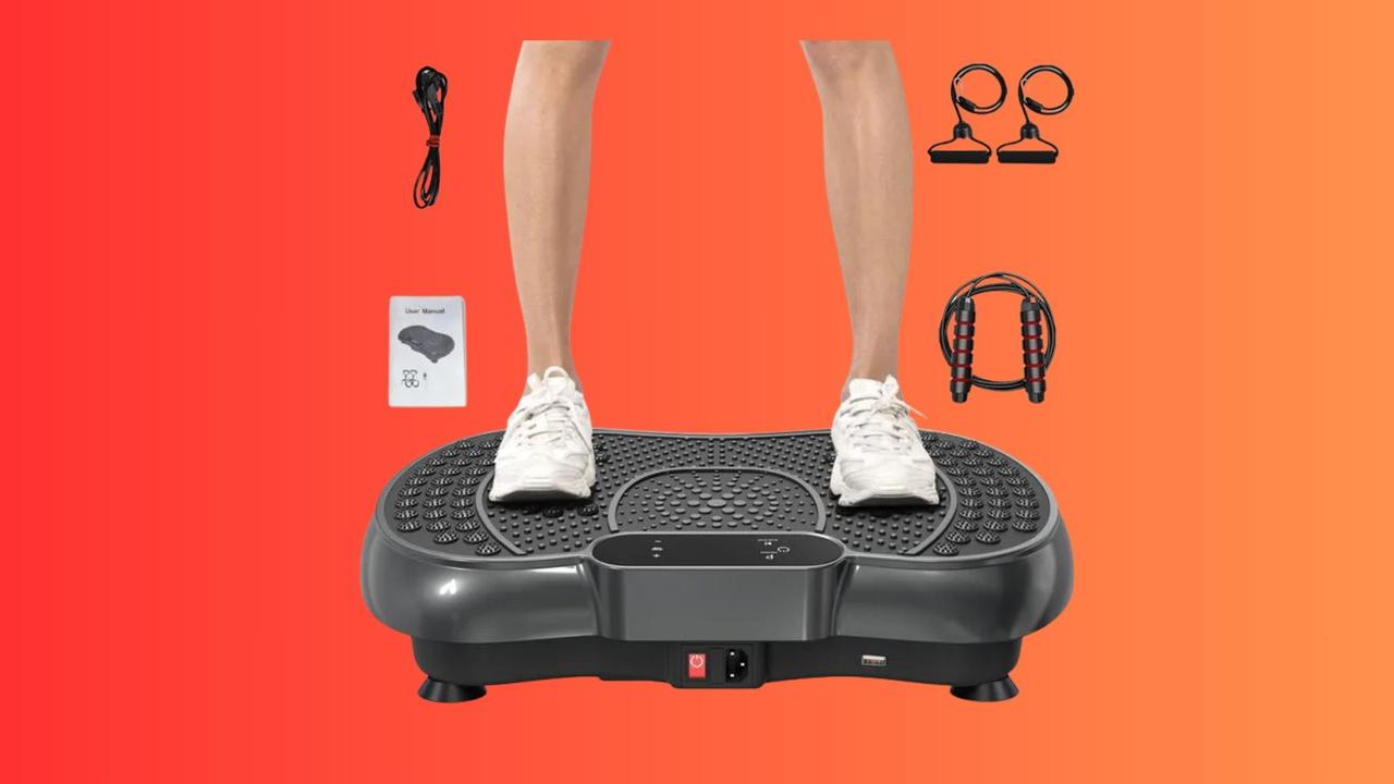 Avec la plaque vibrante Dskeuzeew à moteur silencieux, l’entraînement devient plus accessible, plus discret et surtout plus efficace au quotidien.&nbsp;© Cdiscount