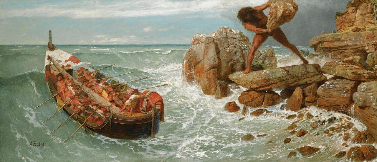 Ulysse et Polyphème par Arnold Böcklin (1896). © Arnold Böcklin, Wikimedia Commons, domaine public