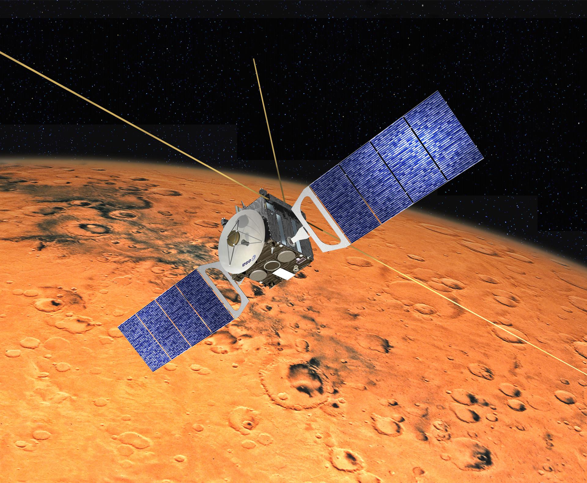 Une échappée cosmique sublime admirez Mars et sa lune Phobos en — free download