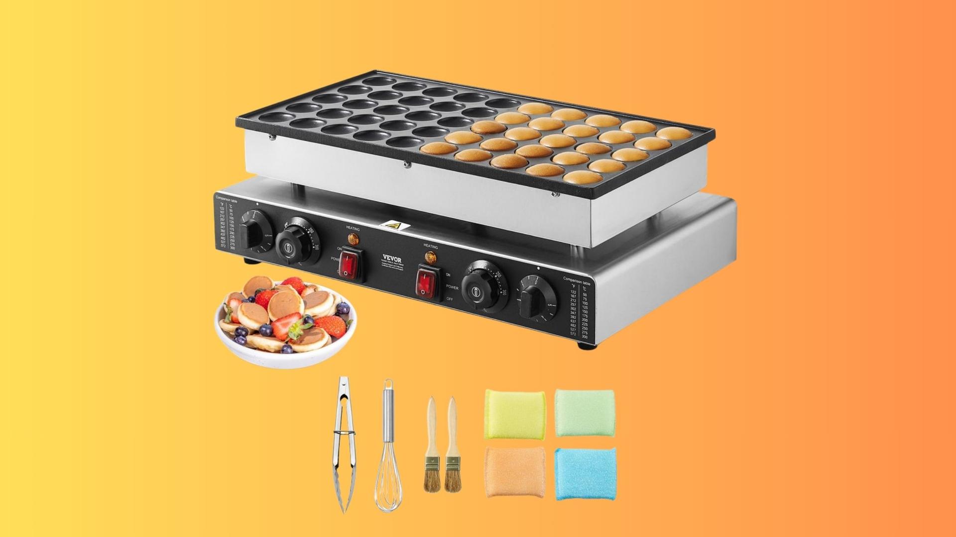 50 mini-pancakes en une fournée : cet appareil VEVOR profite d'une remise de 28 %