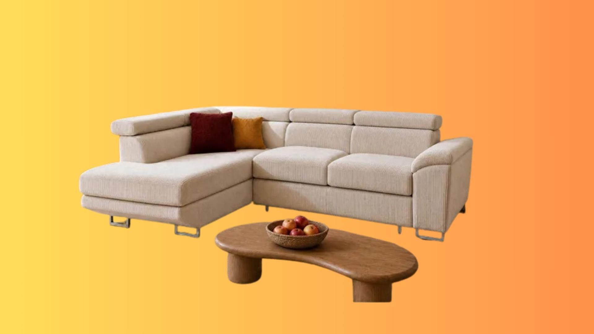 Deux codes promo, 265 € envolés : Cdiscount brade le prix de ce canapé d'angle Baoji