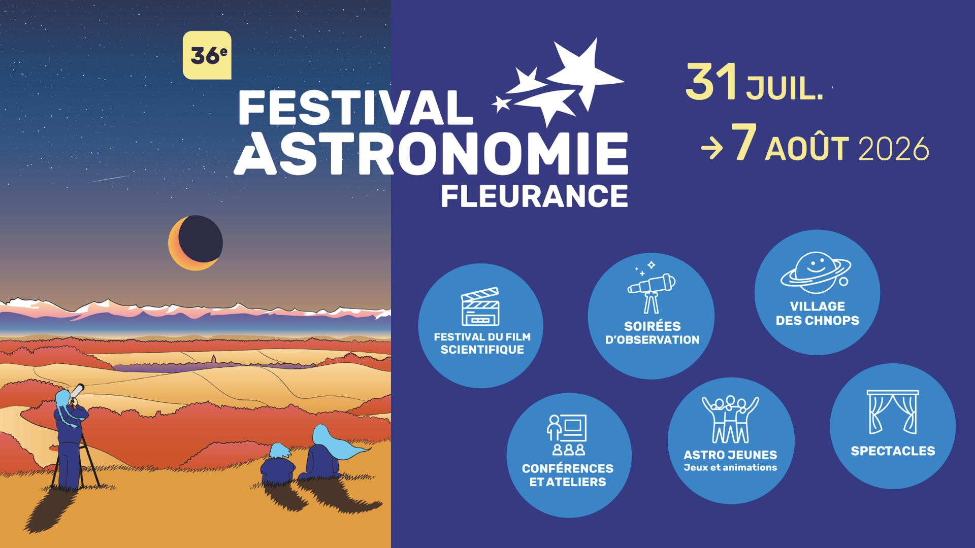 Festival d’Astronomie de Fleurance 2026 : cap sur les familles, l’éclipse solaire du 12 août en point d’orgue