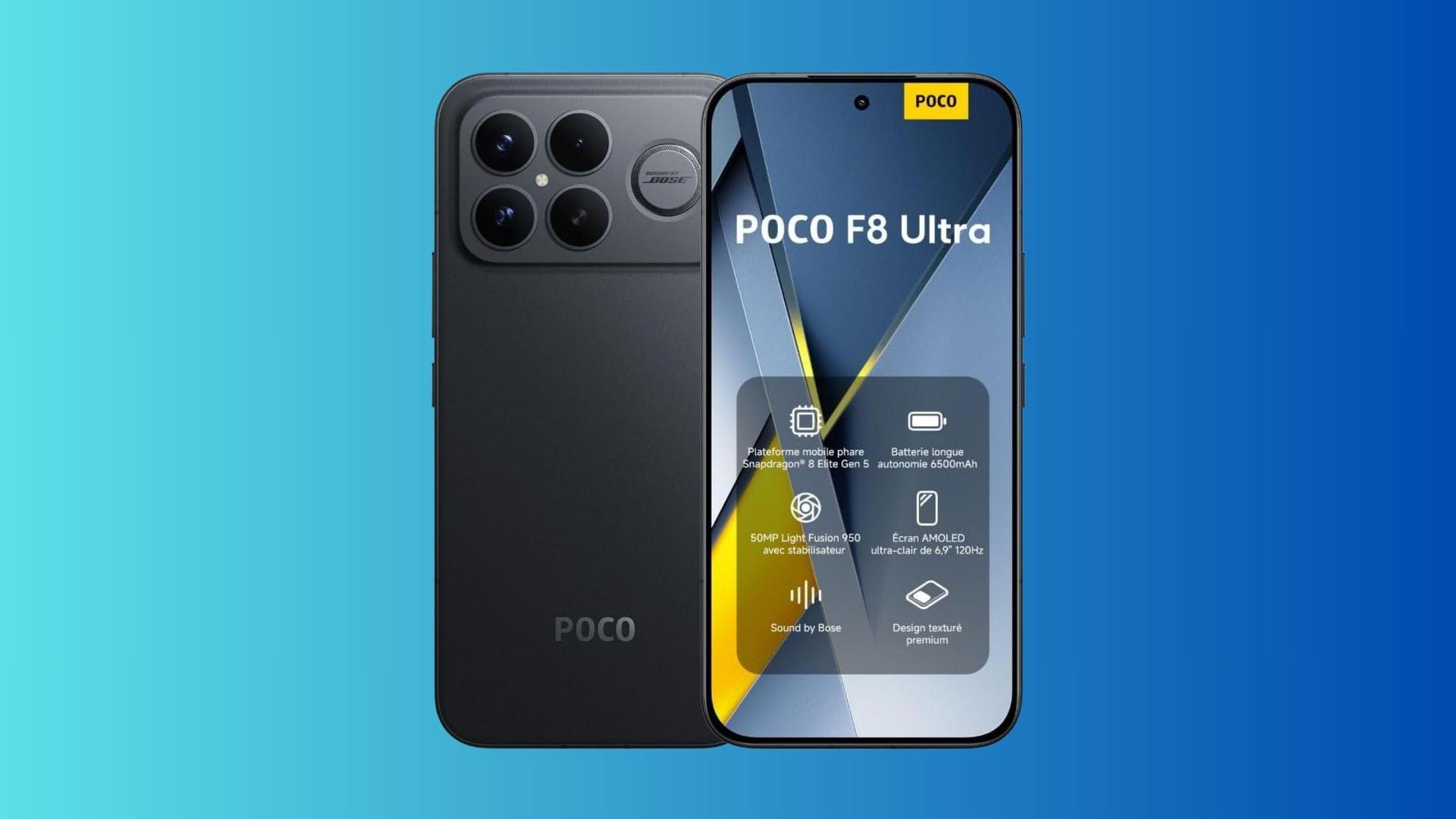 Offre monstre : le POCO F8 Ultra avec Snapdragon 8 Elite chute de plus de 100 € ! Le nouveau roi de la puissance est là !