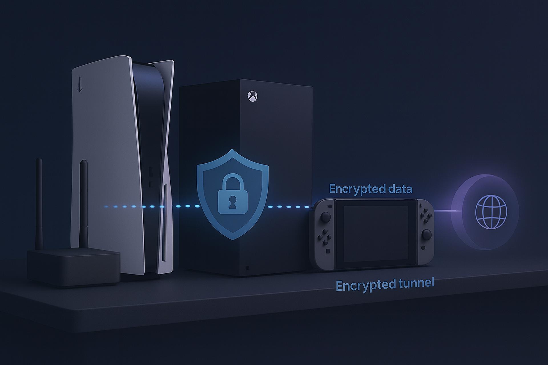 VPN pour consoles (PS5, Xbox, Switch) : ping, NAT et sécurité