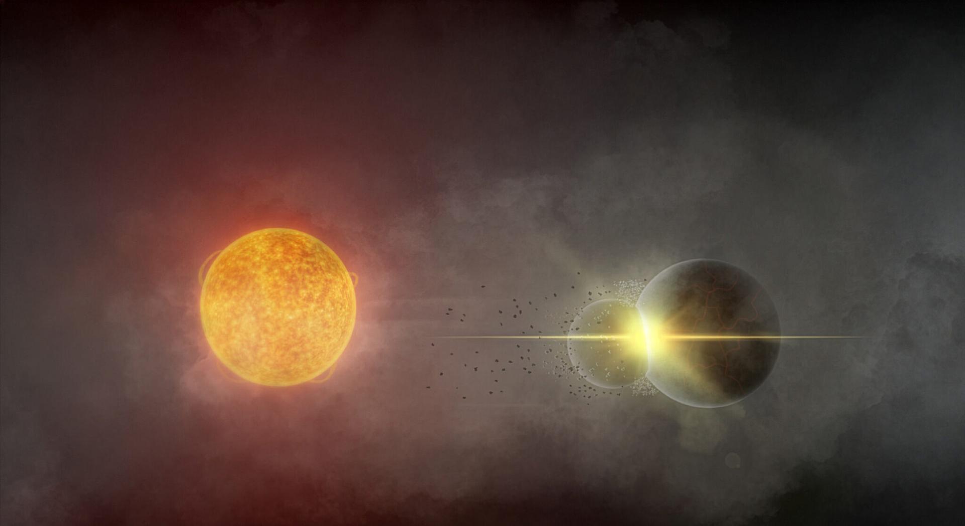 On a observé une collision d'exoplanètes peut-être similaire à celle qui a fait naître la Lune !