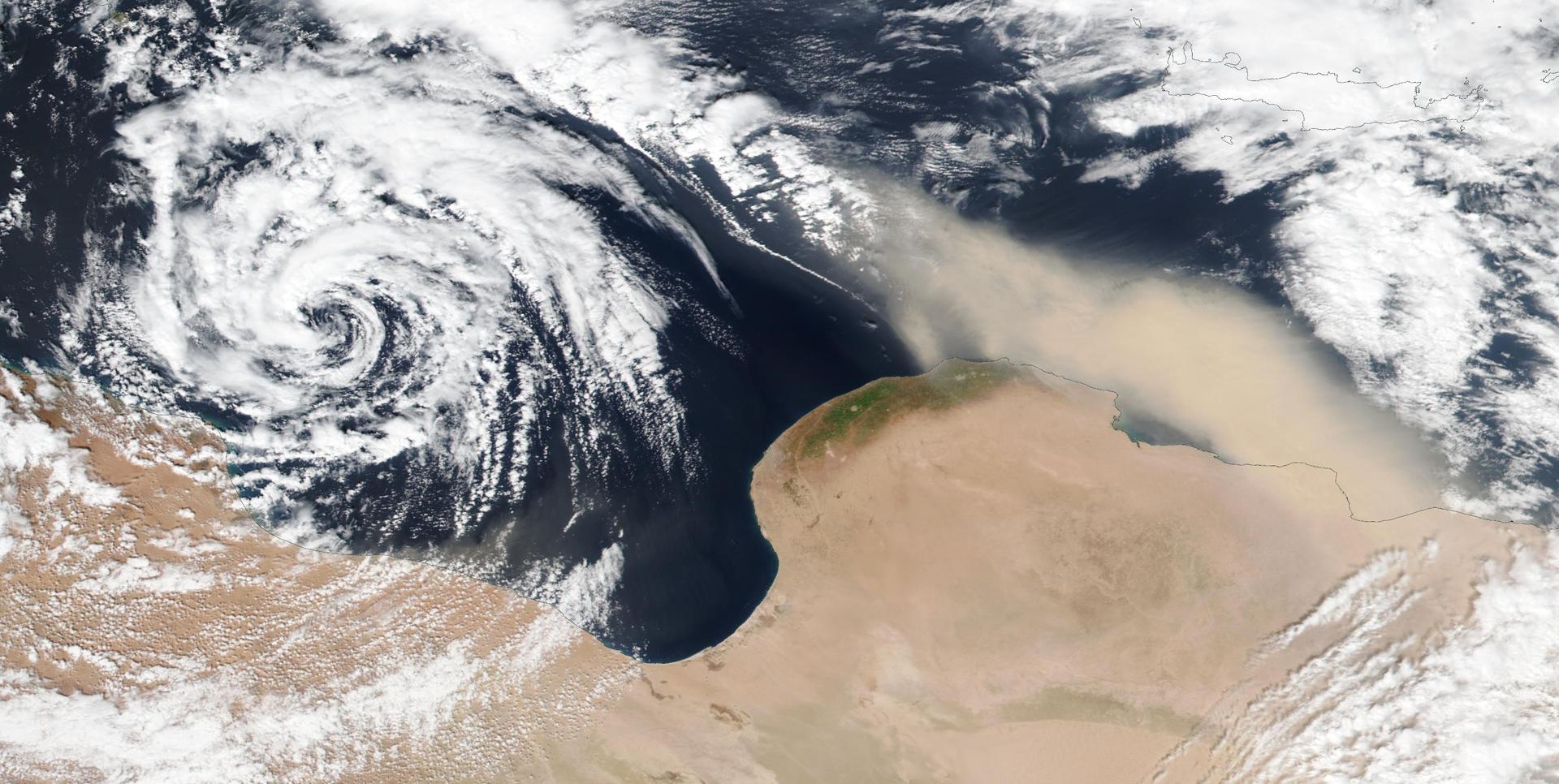 Un ouragan en Méditerranée vient de se former et les images sont spectaculaires