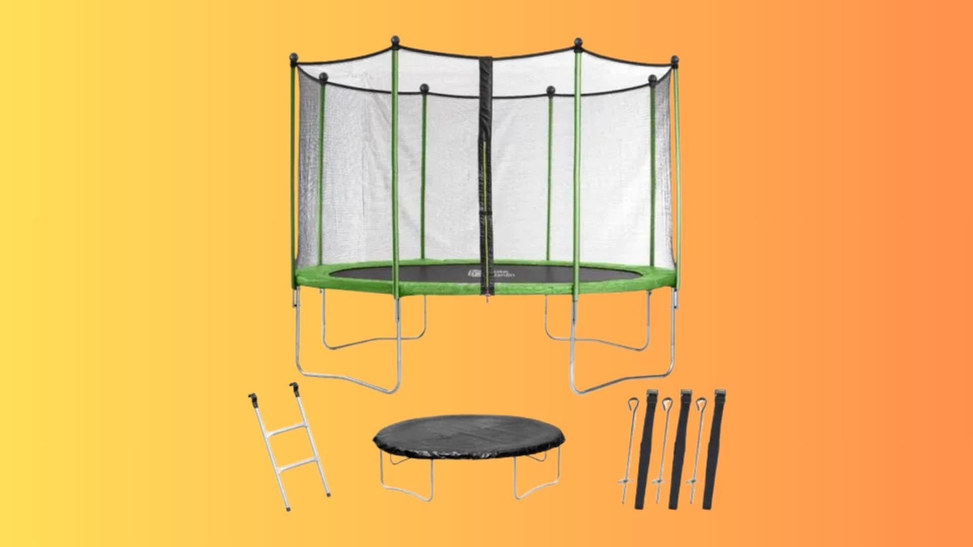 Dernière démarque : le grand trampoline Yoopi de 4,25 m s'effondre à 329 € chez Rakuten !