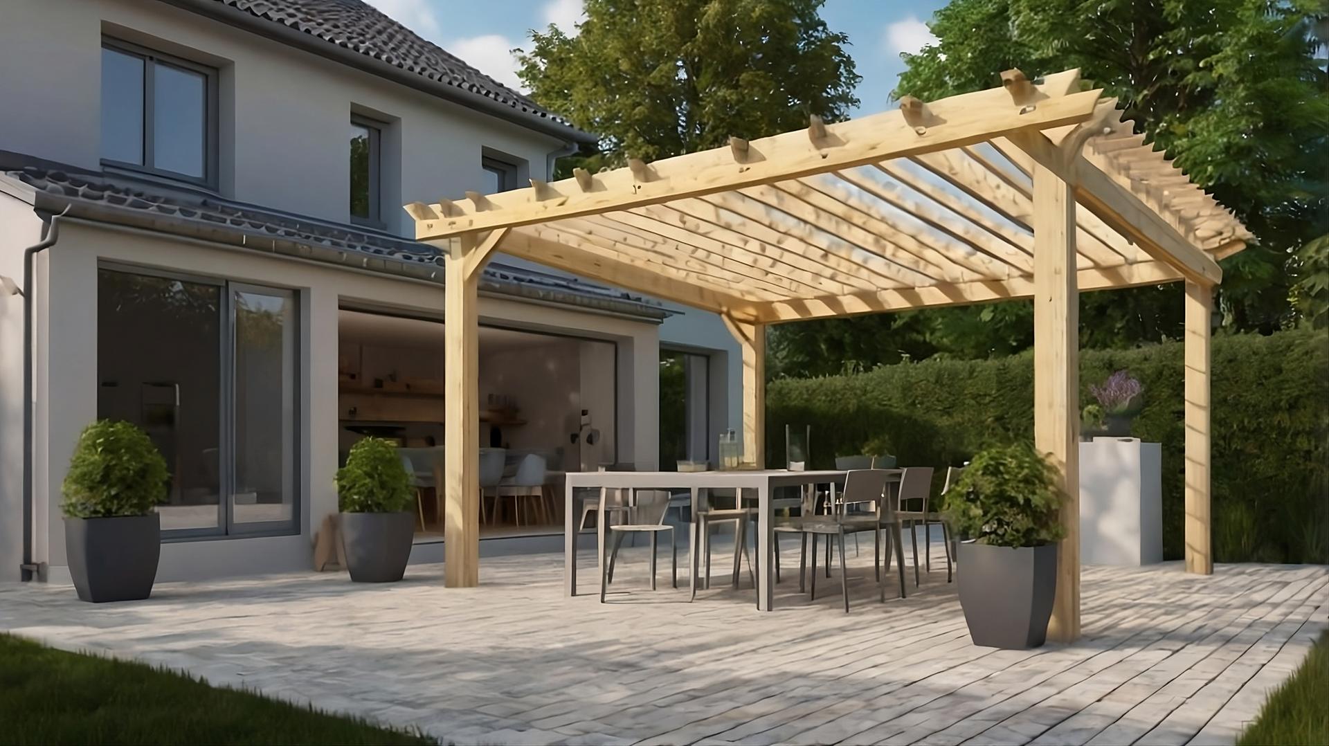 Les 4 meilleures pergolas bioclimatiques autoportées (îlots de jardin)