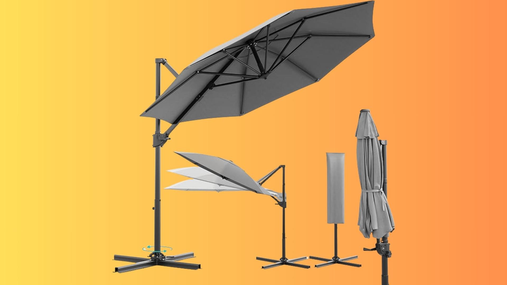 Avant la fin des soldes, Amazon affiche une belle remise sur ce parasol déporté
