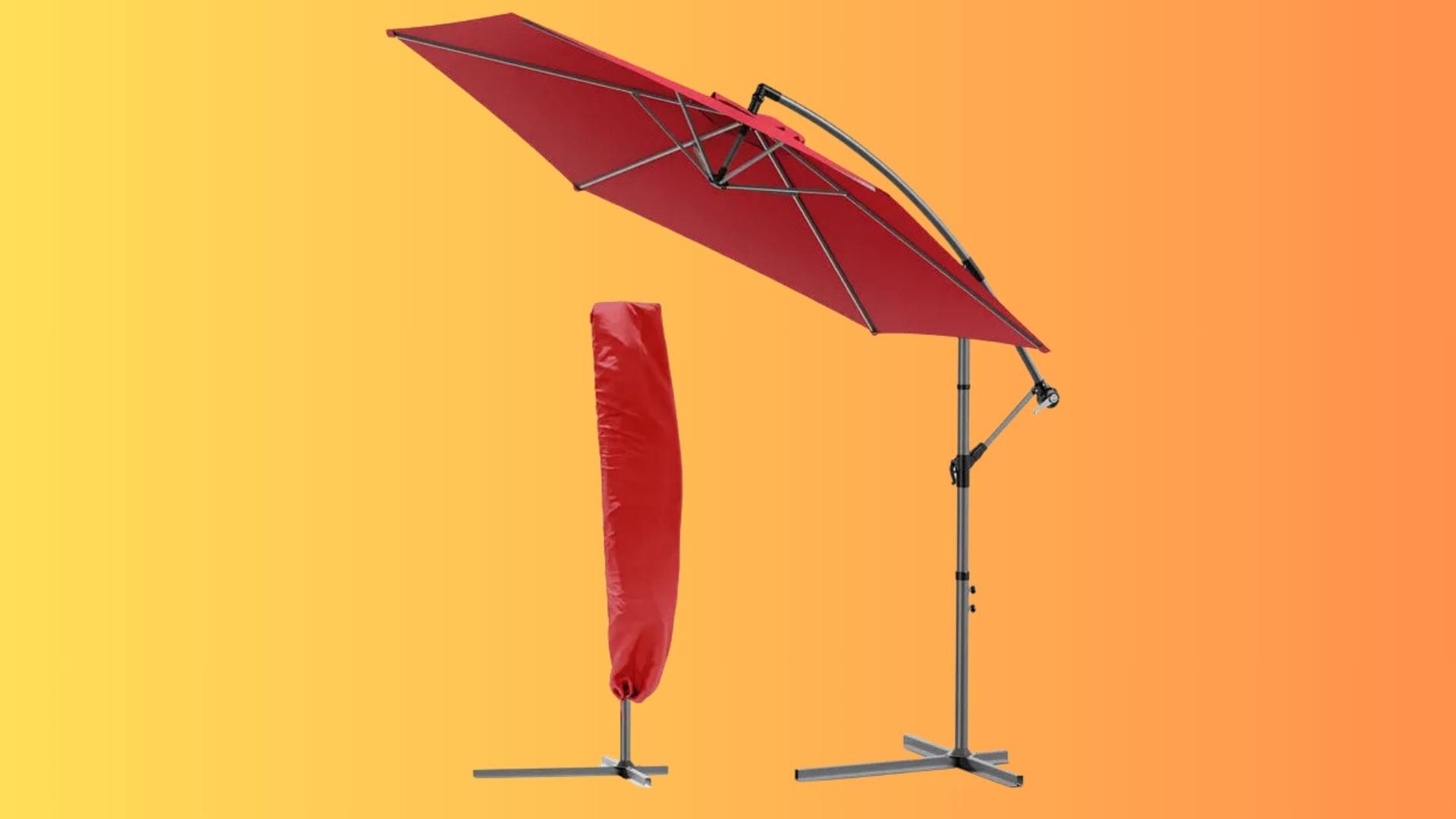 Ce parasol déporté est l'un des meilleurs coups des soldes chez Cdiscount