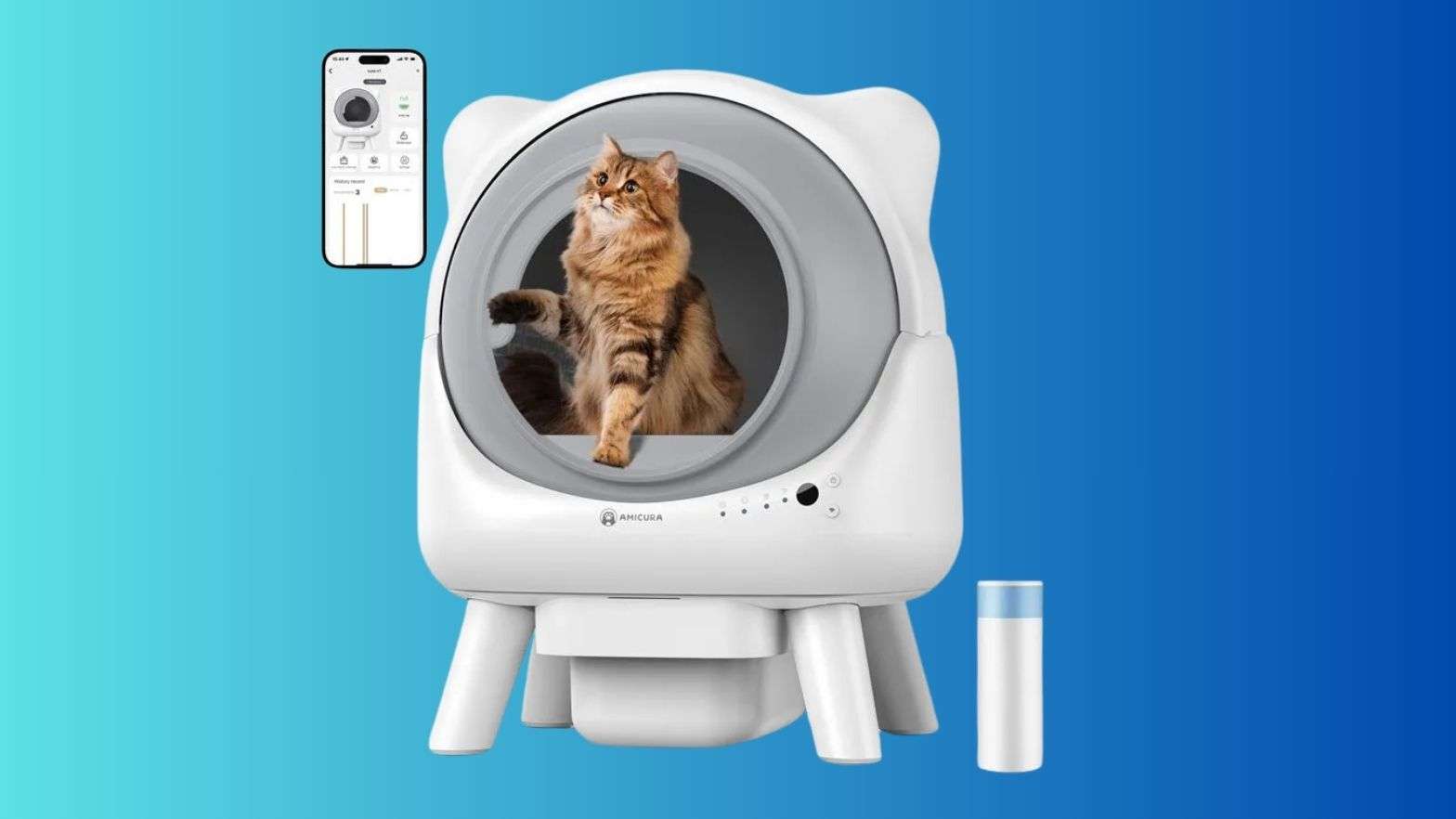 Litière Autonettoyante AMICURA X1 à 199,99€ seulement chez Cdiscount : finie la corvée !