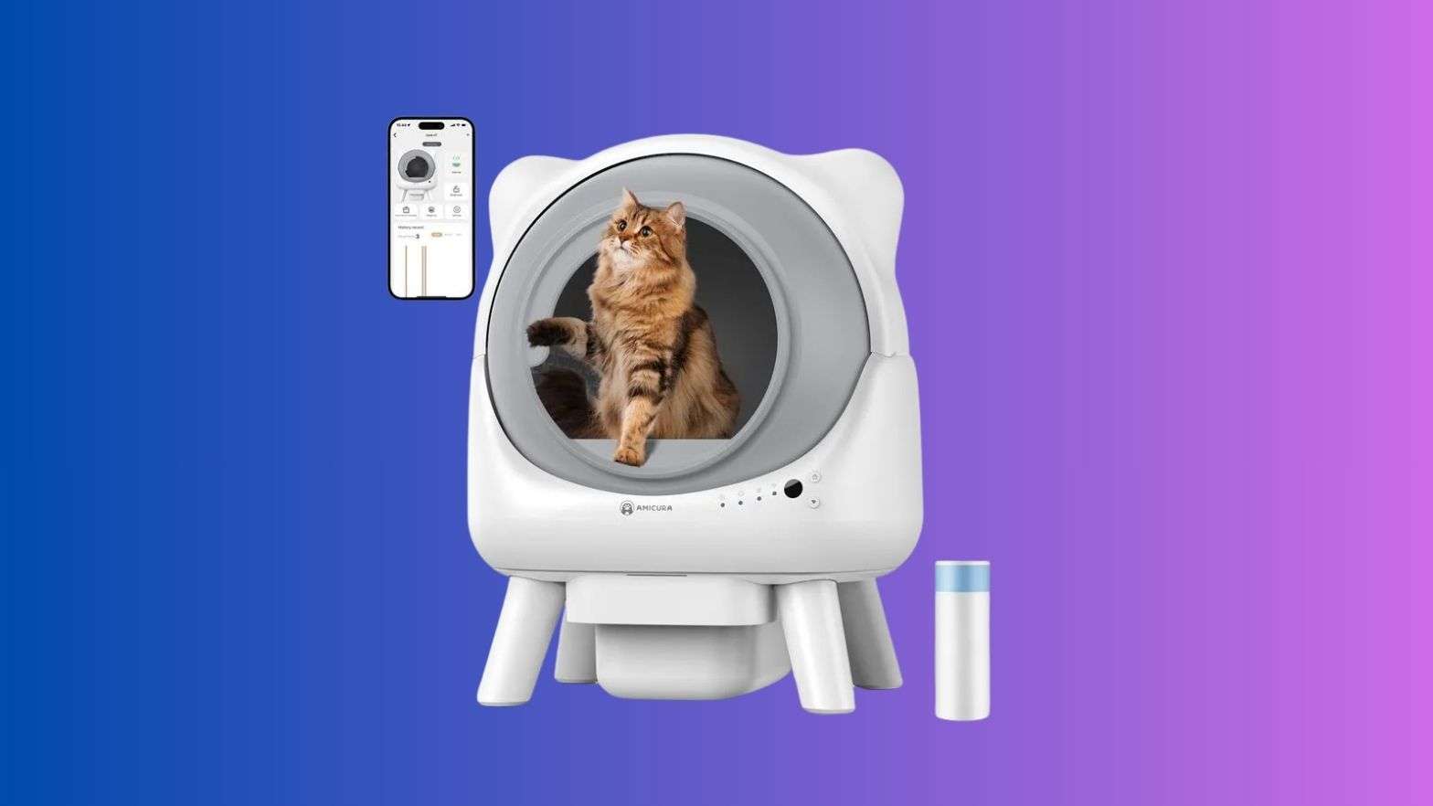 Litière AMICURA X1 en promo : l'autonomie totale, pour un chat épanoui et un intérieur sans odeurs !