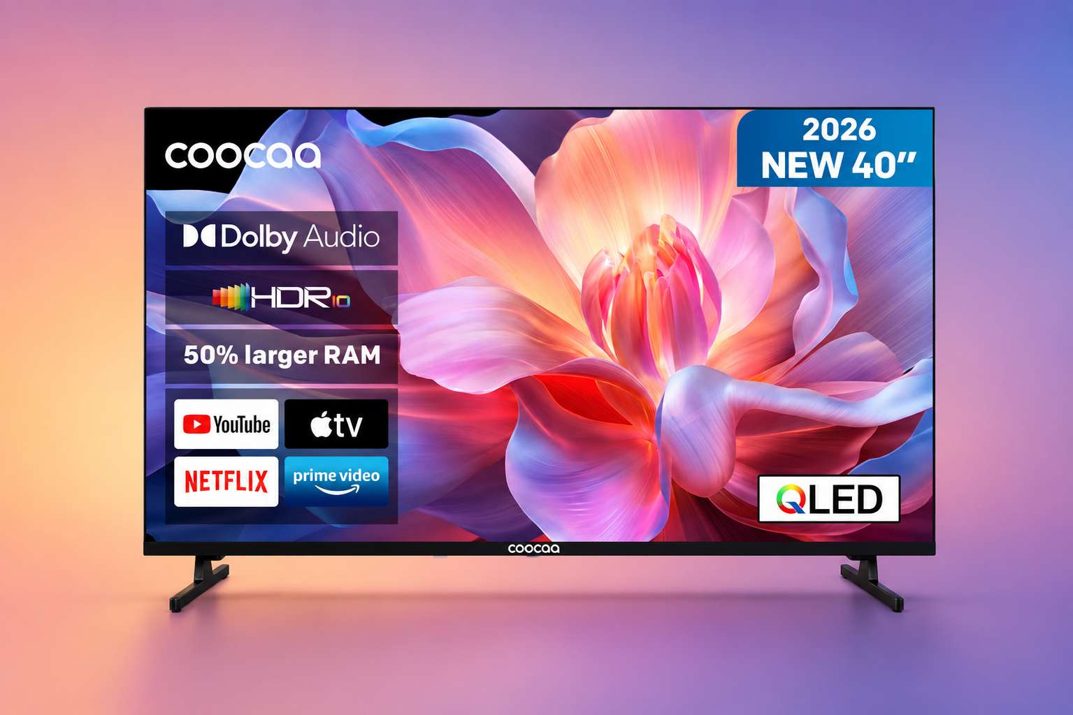 Cette télévision QLED 40 pouces à moins de 185 ¬ embarque Google TV, HDR 10, Dolby Audio et Bluetooth 5.1