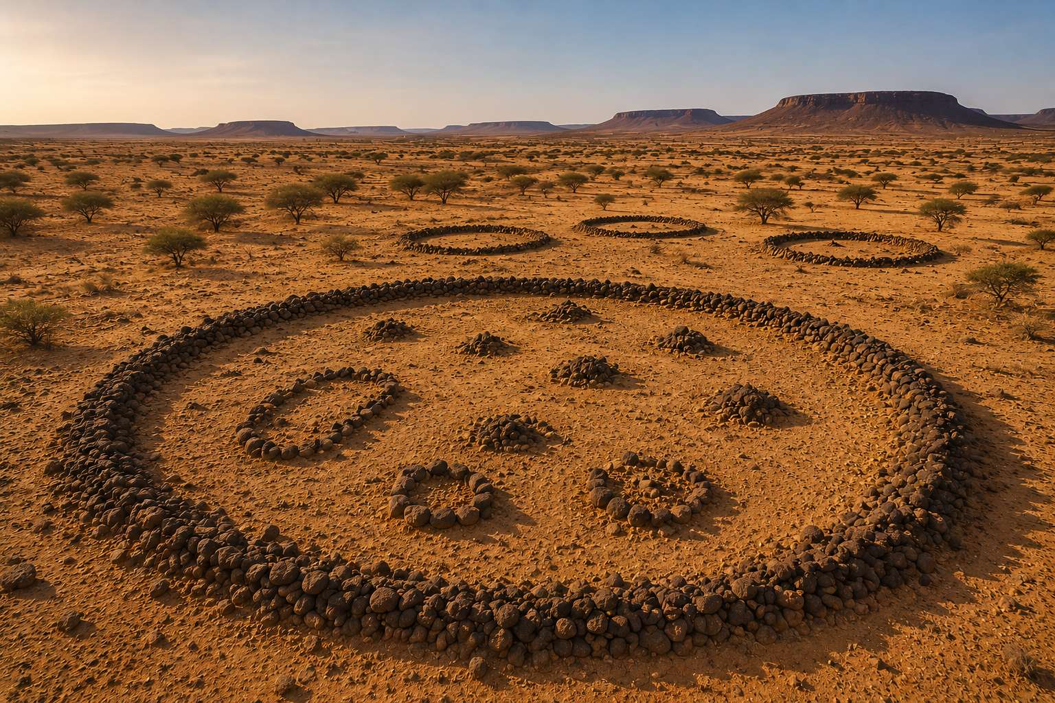 Les satellites ont parlé : 280 cercles de pierre découverts dans une région méconnue du Sahara