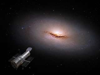 Hubble observe une galaxie en pleine bascule cosmique sous l’effet d’un trou noir géant