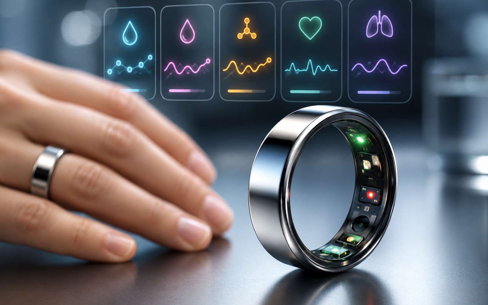 Cette bague va beaucoup plus loin que les modèles actuels : elle analyse ce qui se passe dans votre corps grâce à votre sueur