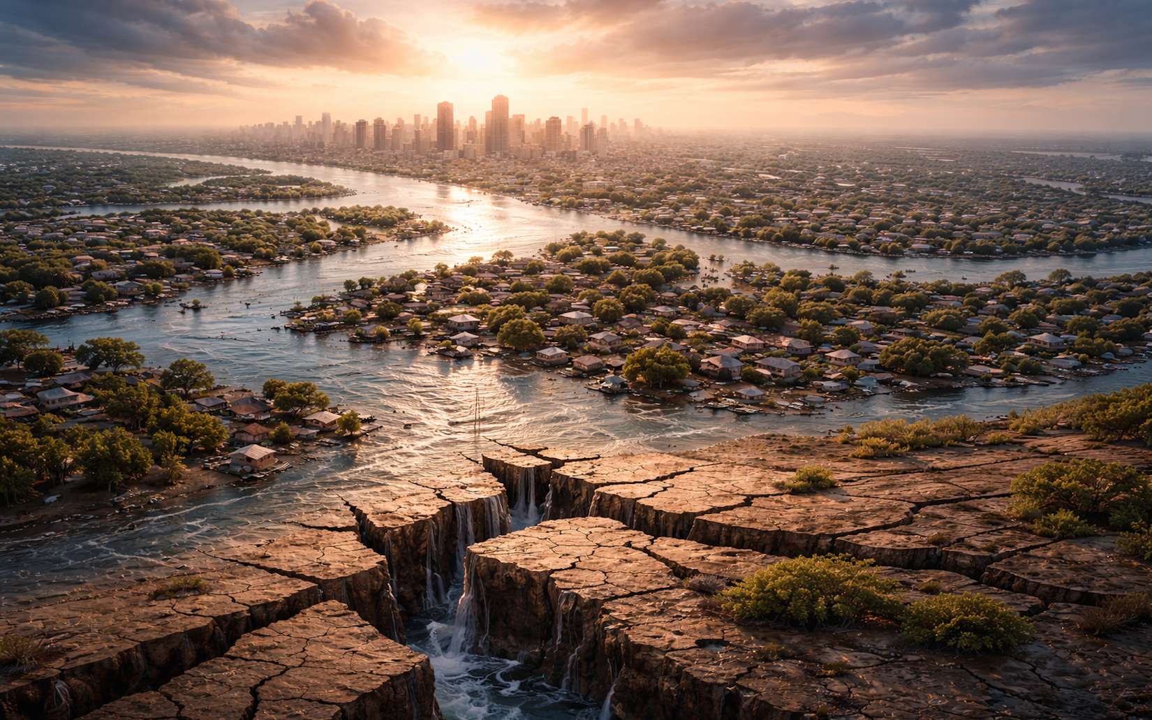 La terre s’enfonce plus vite que la mer ne monte dans ces régions clés du globe