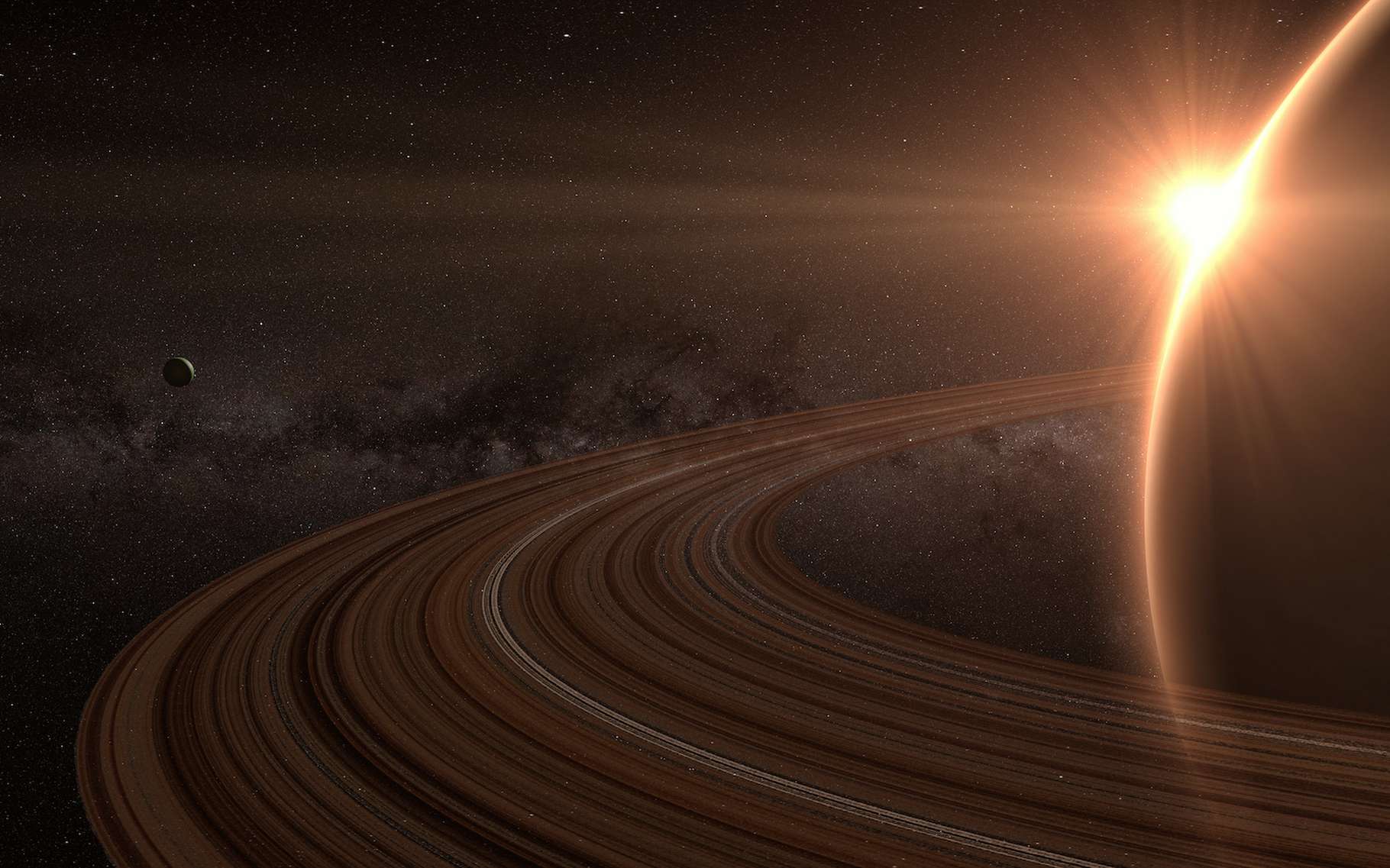 Une collision géante aurait donné naissance à Titan et changé Saturne pour toujours