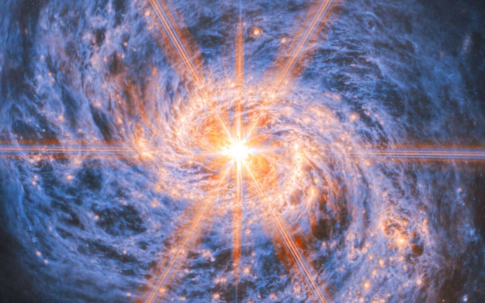 Cette image à couper le souffle du télescope James-Webb montre une galaxie au coeur presque aveuglant