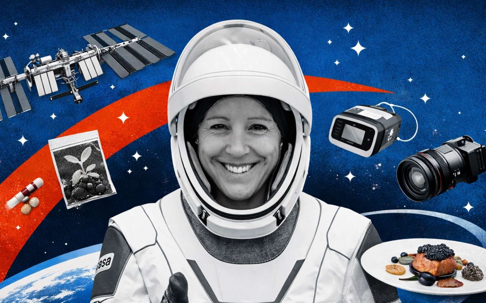 Graines, capteurs, plats français : le contenu surprenant des bagages de Sophie Adenot pour la Station spatiale