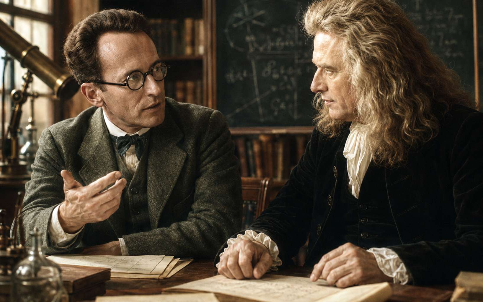 Copernic, Galilée, Darwin... l'IA ressuscite des grands scientifiques en profs de fac dans des vidéos pleines de clins d'Sil