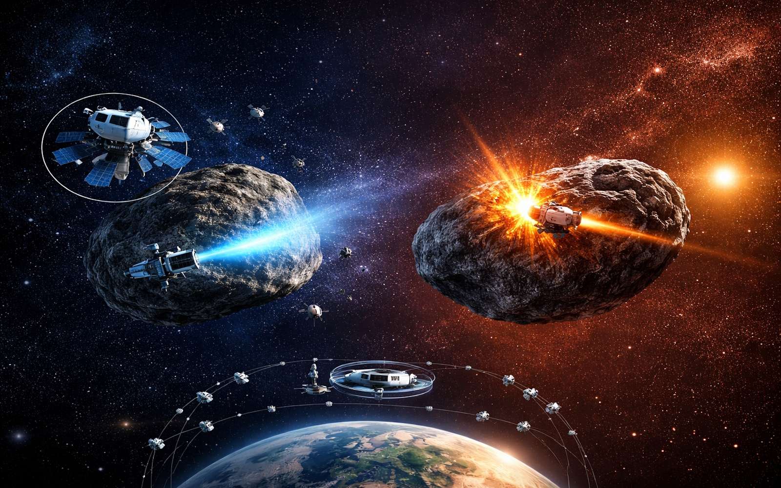 Jeff Bezos veut protéger la Terre des astéroïdes : voici les deux armes sur lesquelles il mise pour les dévier