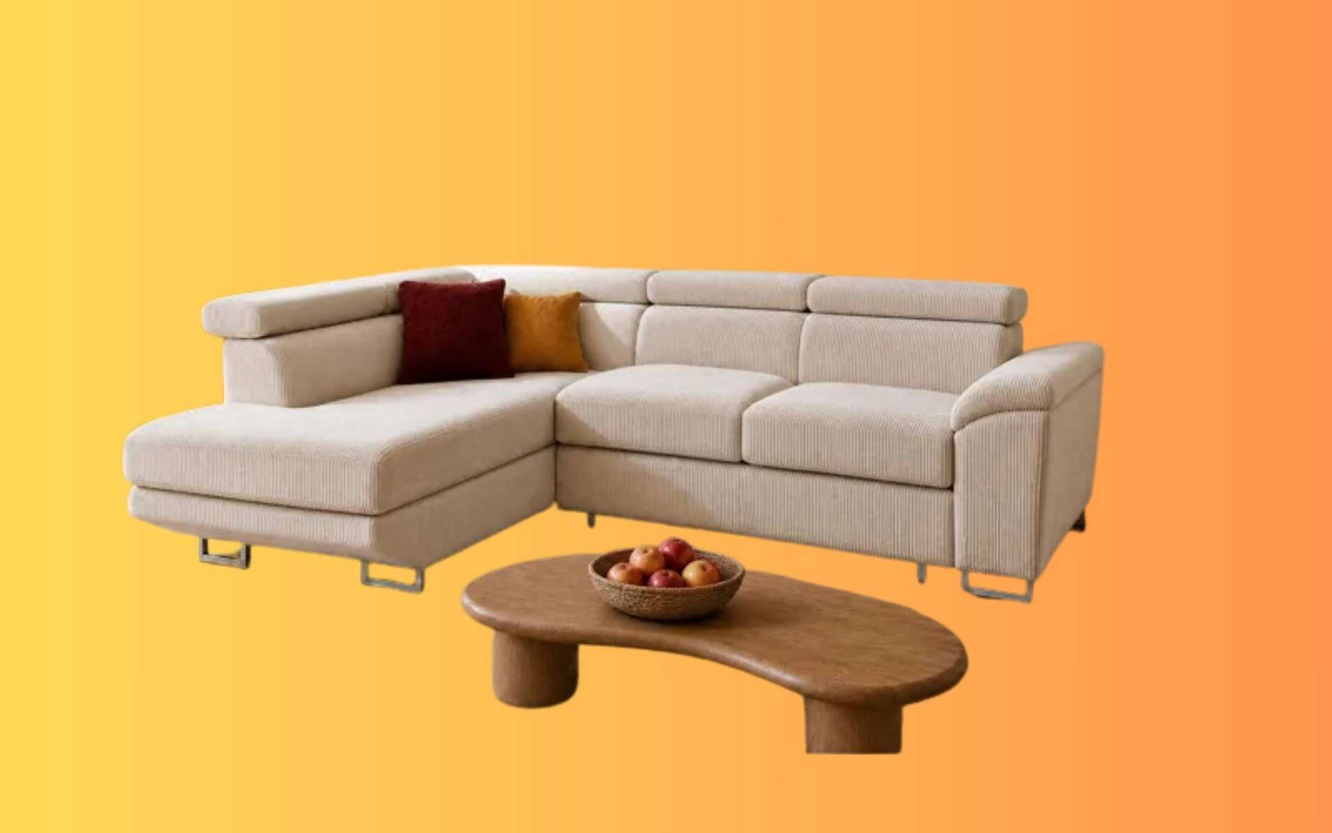 Deux codes promo, 265 ¬ envolés : Cdiscount brade le prix de ce canapé d'angle Baoji