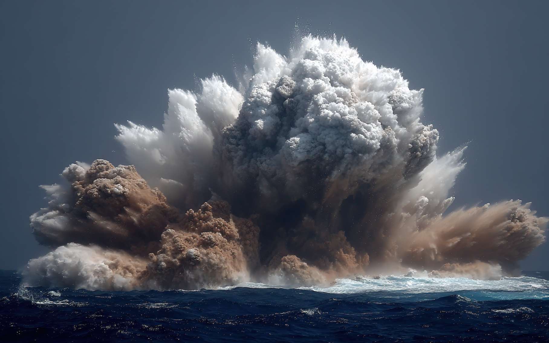 Une éruption intense secoue ce volcan sous-marin sous 560 mètres d'eau et c'est visible depuis l'espace !
